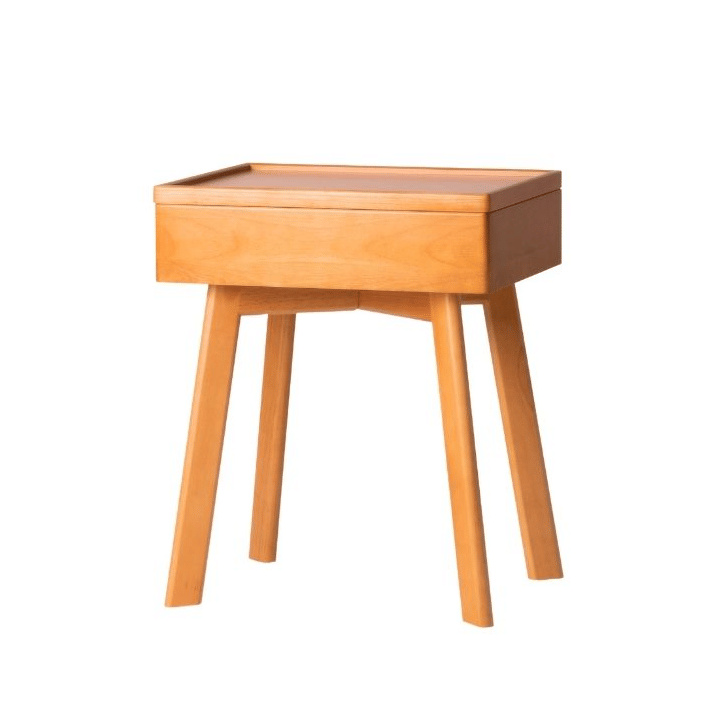 ตู้ข้างเตียงไม้ยางพารา MAAI DESIGN รุ่น FLIP SIDE TABLE สีโอ๊ค_0